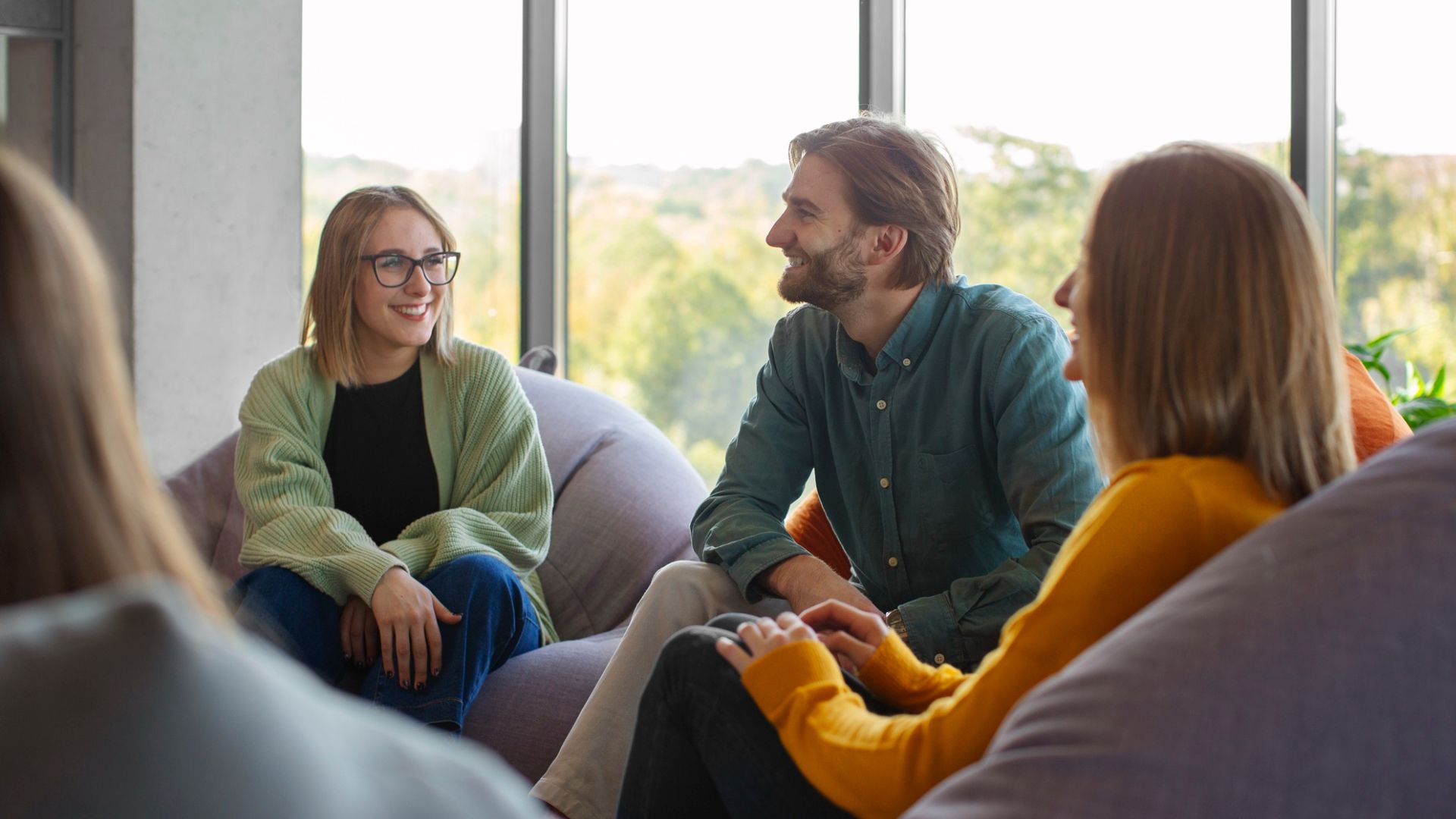 Group of people during a family therapy session
