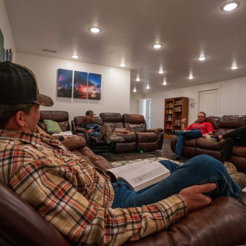 Group Discussion in the Living Room
