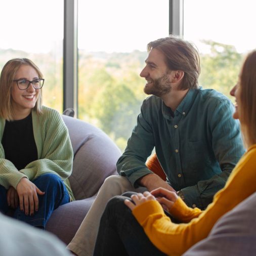 Group of people during a family therapy session
